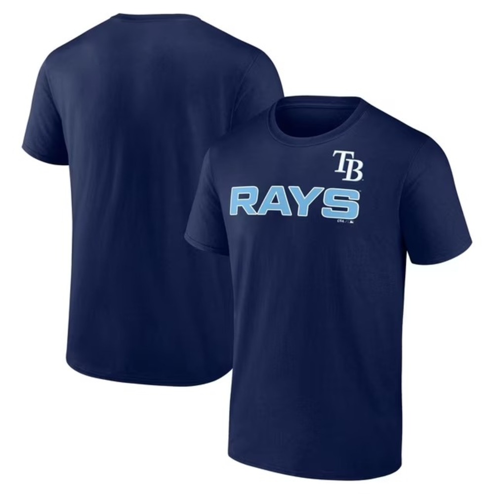 MLB Tampa Bay Rays Short Sleeve T-Shirt Mens 2XL Navy Blue CSA Baseball